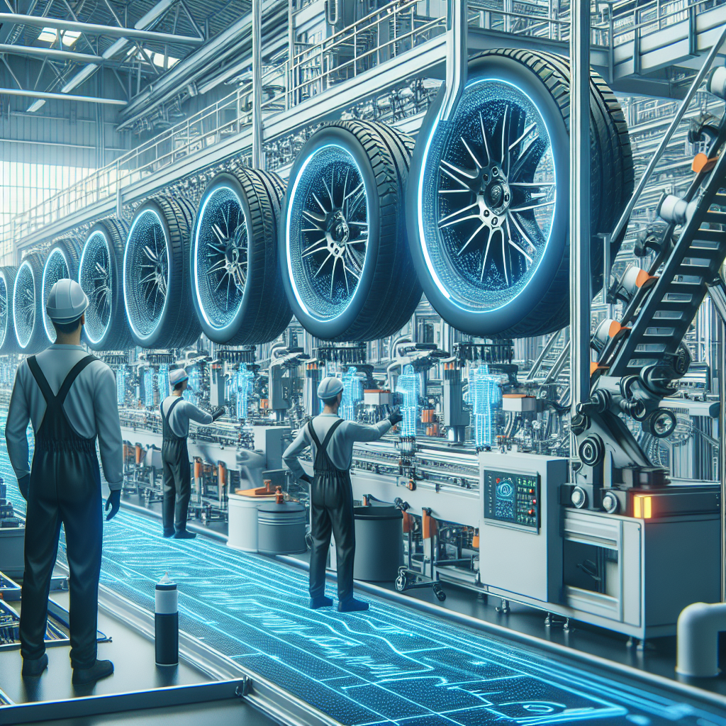 Imagine care ilustreaza productia moderna de anvelope Maxxis intr-o fabrica, cu materiale de inalta calitate si procese automatizate, iar muncitorii europeni monitorizand calitatea pe toate etapele productiei.
