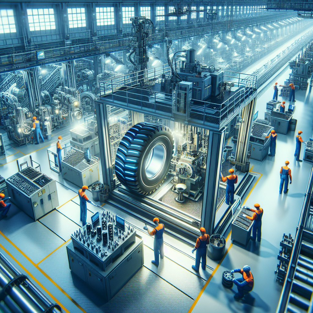 Facilitate de fabricatie a anvelopelor de inalta tehnologie, prezentand masinile avansate utilizate in producerea anvelopelor Matador. Include muncitori implicati in diverse procese de productie, subliniind inovarea si controlul calitatii. Toate persoanele au aspect european.