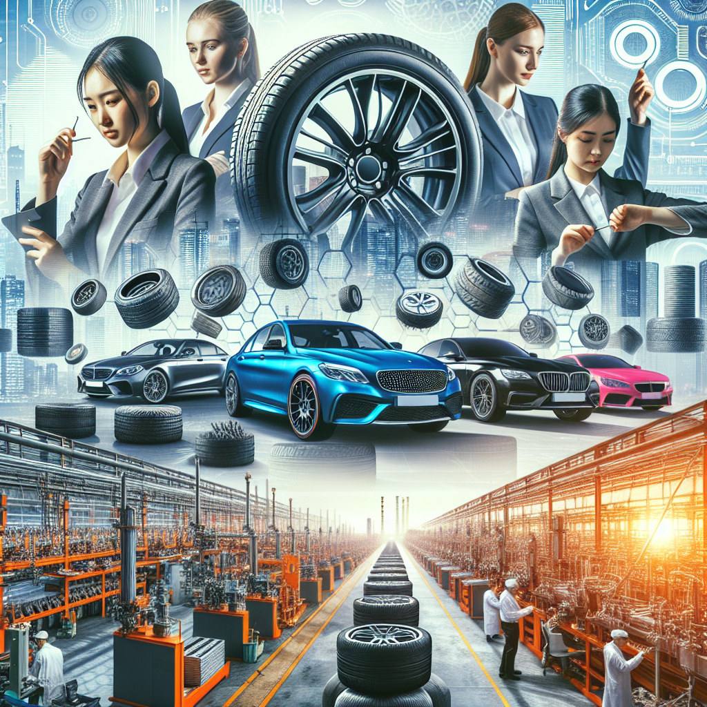 Imagine care arata anvelopele Sailun, amplasate in fata unor automobile de lux si fabrici moderne, subliniind calitatea inalta si tehnologiile de productie. Toti oamenii din imagine trebuie sa fie de tip european.