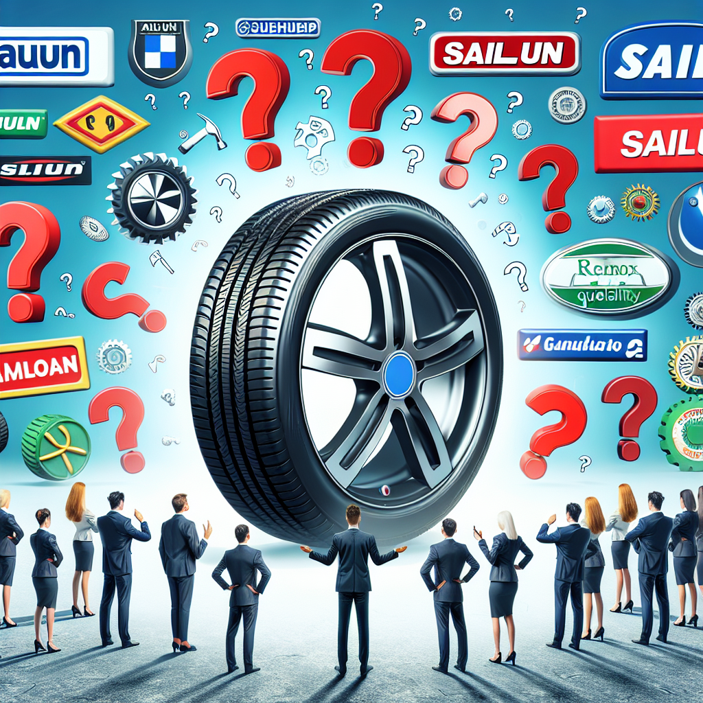 Imagine cu anvelopele Sailun pe fundalul diverselor logo-uri de brand, insotite de semne de intrebare, pentru a simboliza depasirea miturilor despre calitate. Toti oamenii din imagine trebuie sa fie de tip european.
